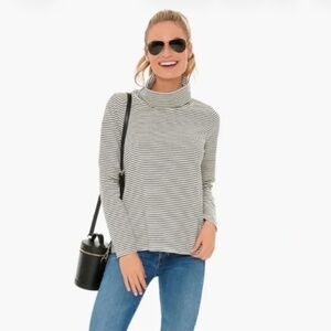 POMANDER PLACE x TUCKERNUCK | Long Sleeve Langley Roll Over Neck Popover Striped